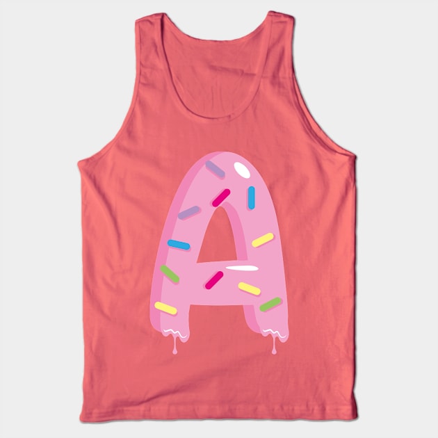 Sprinkles and pink icing decorative letter A Tank Top by Bubsart78